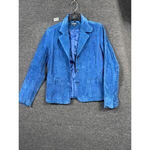 Chadwicks of Boston Jacket Womens 8 Suede Leather Blazer Lined Classic Pockets